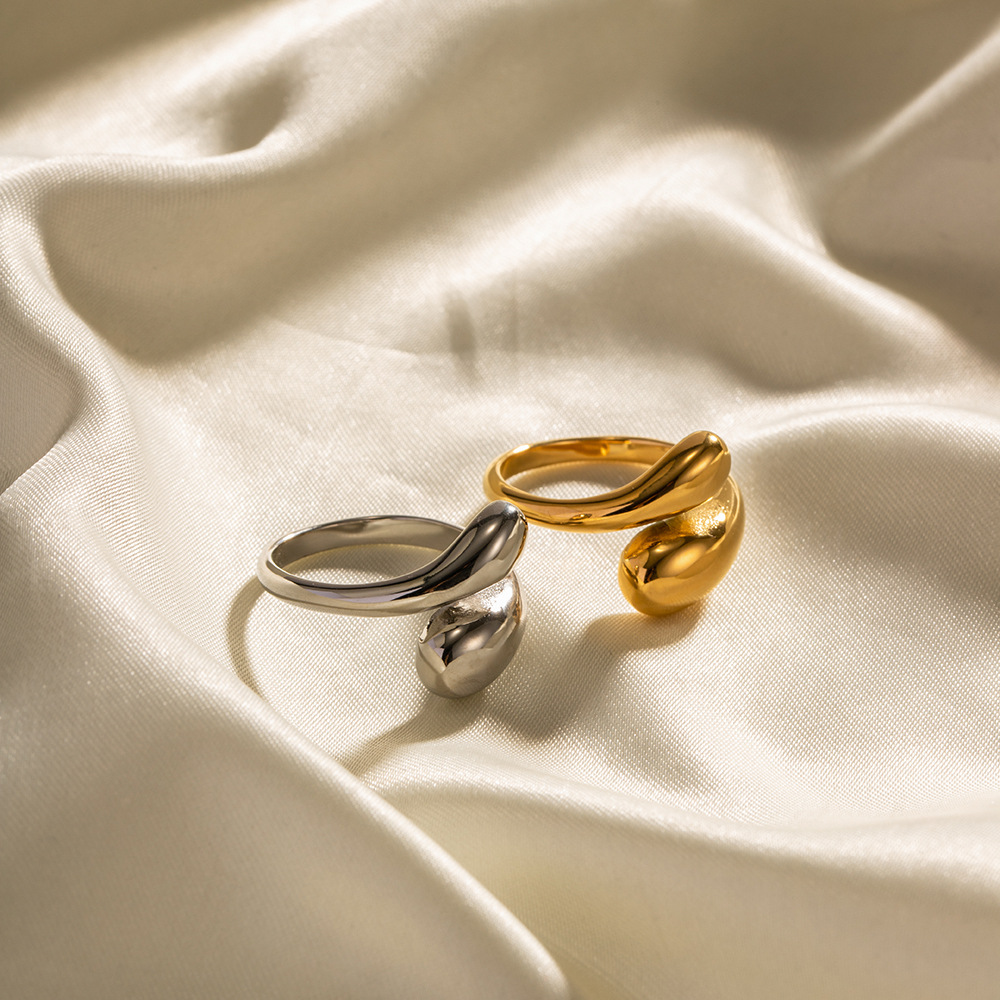 Anillo gota de agua - Anillo envolvente minimalista