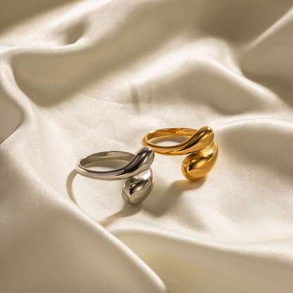 Anillo gota de agua - Anillo envolvente minimalista