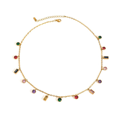 Jessica – Collar de Cristales Multicolor Elegante