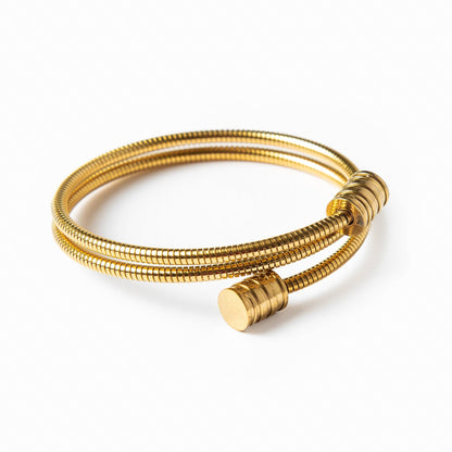 Angie – Pulsera Jonc Torsadé Dorado