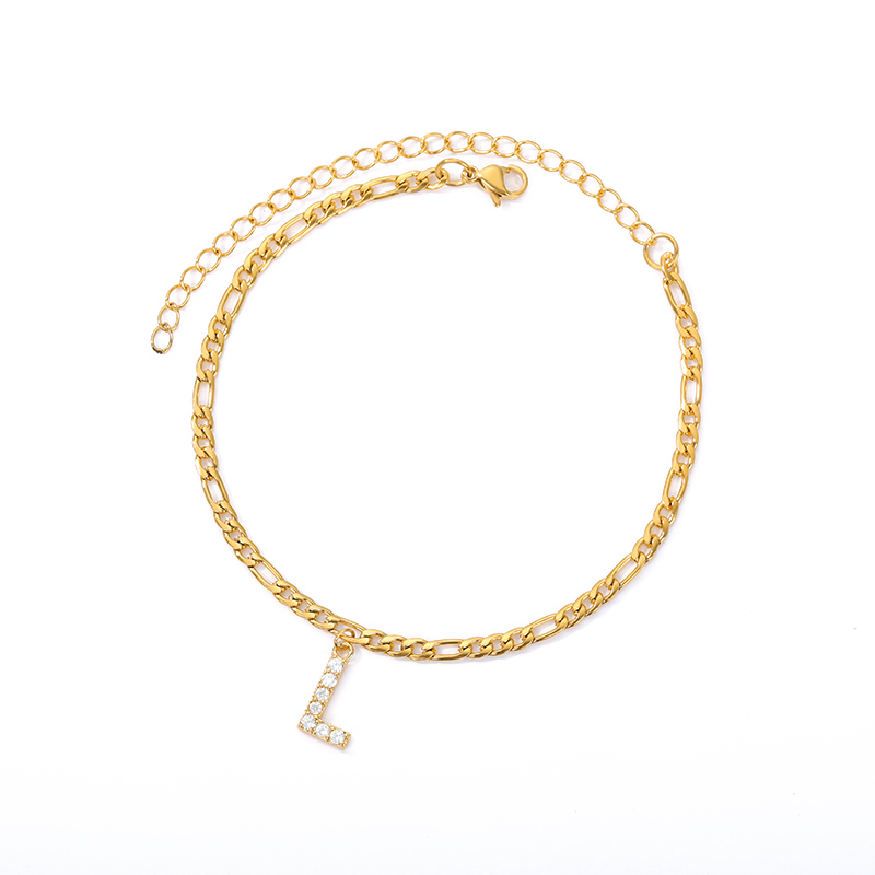 Love Initial Anklet - Pieza de tobillo con su inicial