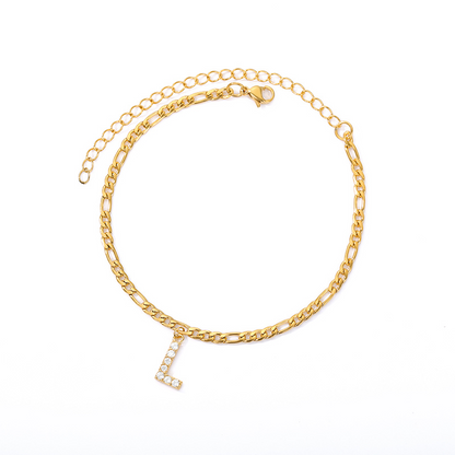 Love Initial Anklet - Pieza de tobillo con su inicial