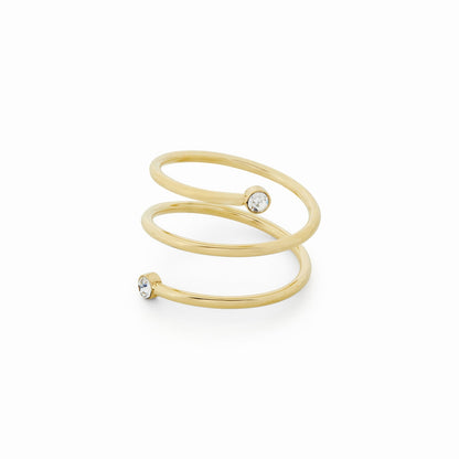 Riza – Anillo Espiral Adornado con Piedra