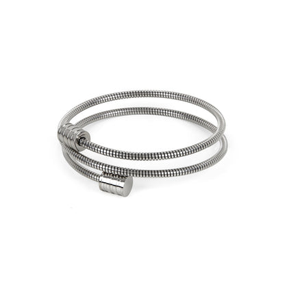 Ella – Pulsera Torcida Plateada