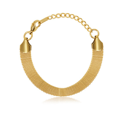 Adelina – Pulsera Cadena Malla Bucle con Cierre