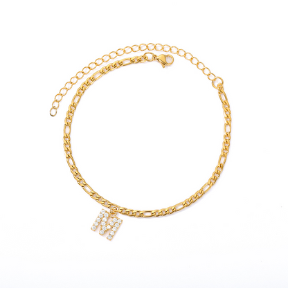Love Initial Anklet - Pieza de tobillo con su inicial