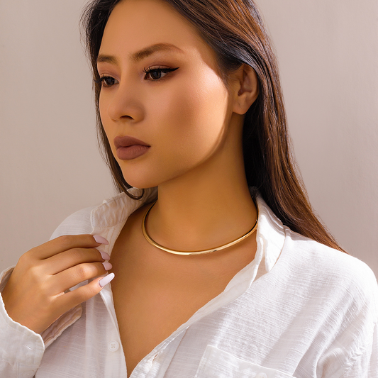 Collar Clavícula Anillo - Collar Choker Fino