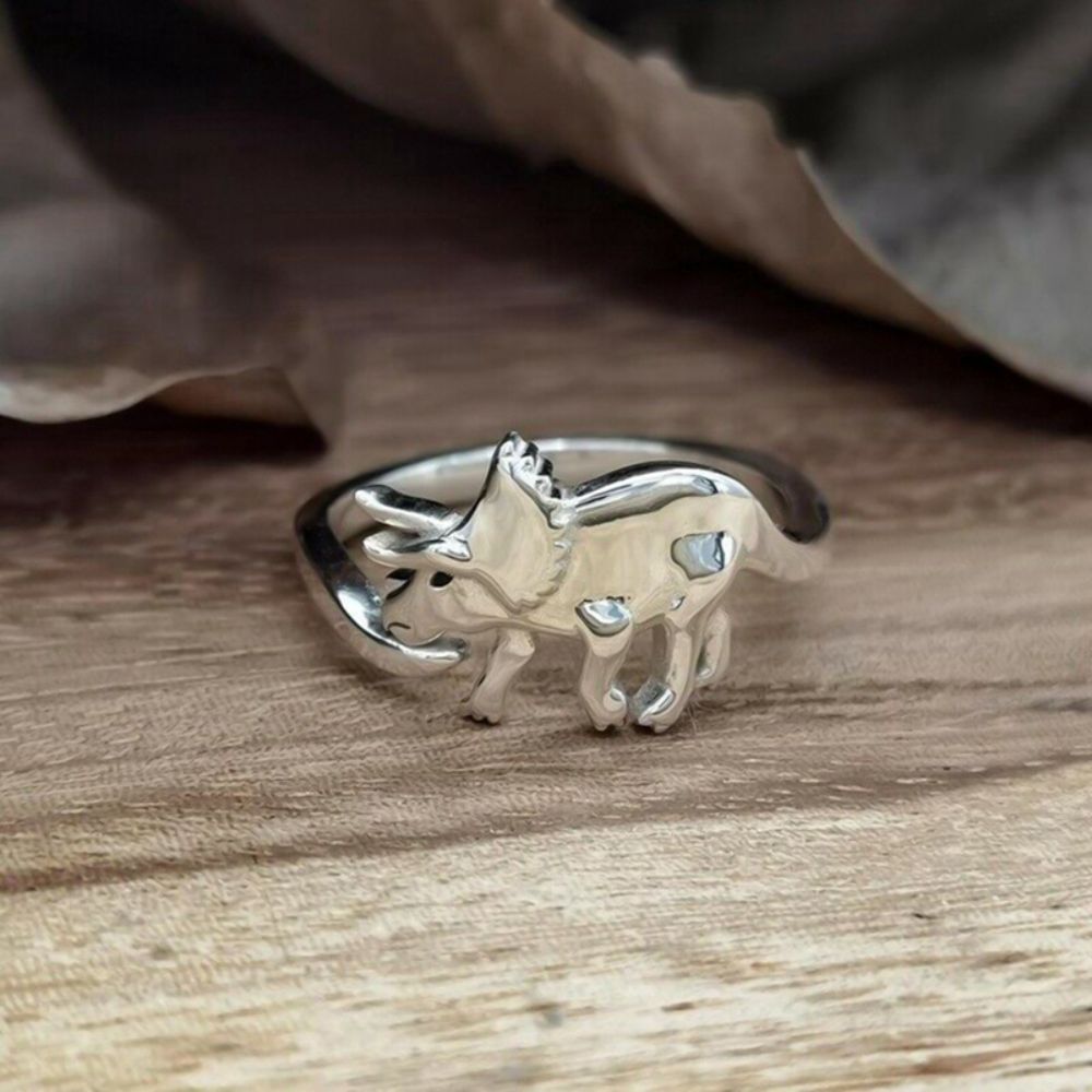 Anillo de Dinosaurio Ajustable con Diseño Abierto