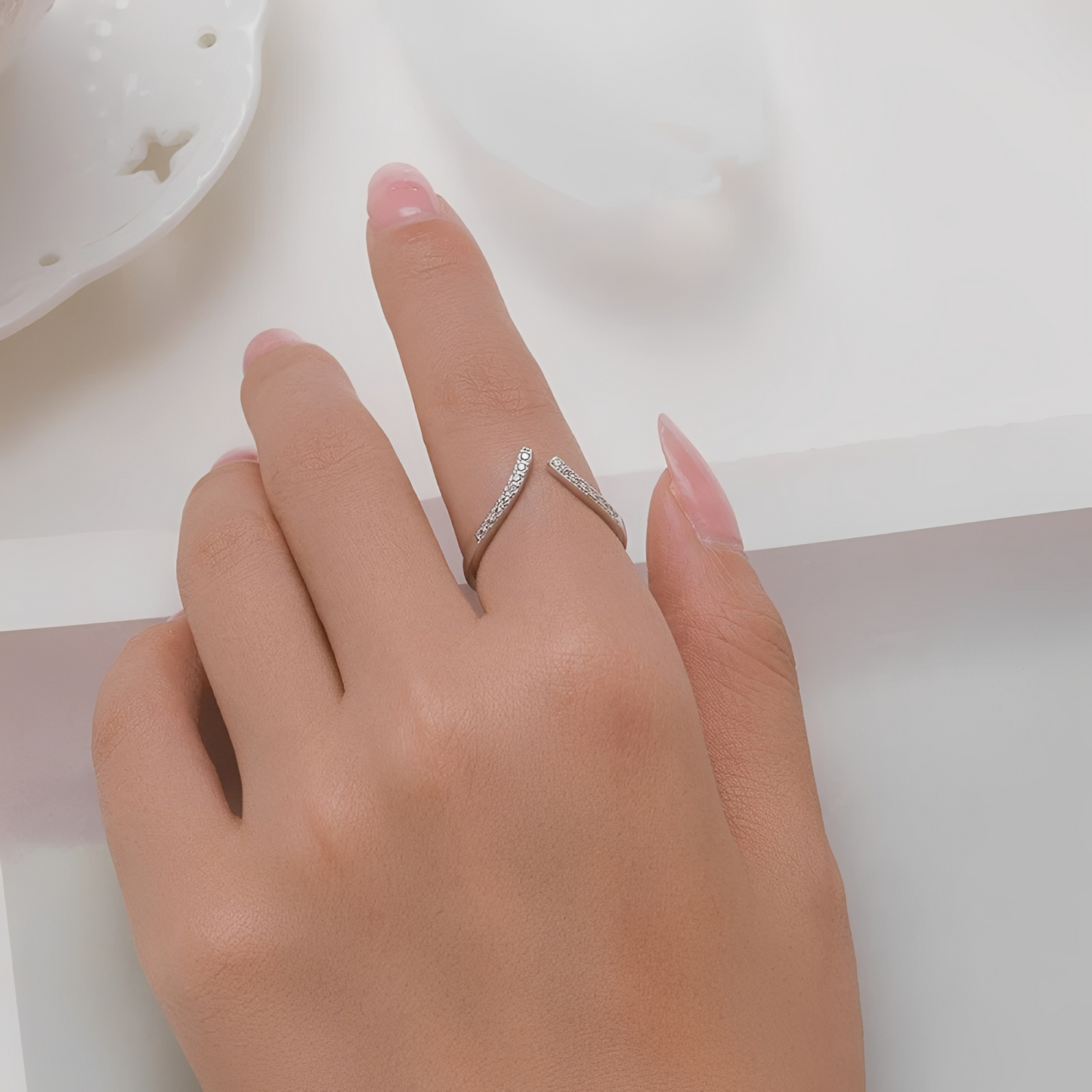 Freda – Anillo Abierto de Plata Esterlina