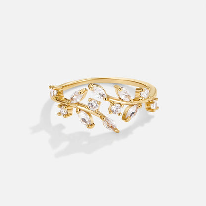 Aretha – Anillo Liana Cristal en Oro 18K