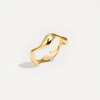 Tarah – Anillo Ola en Oro 18K