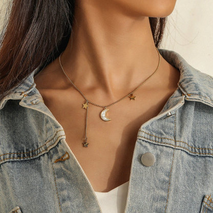 Collar de estrella y luna - Media luna