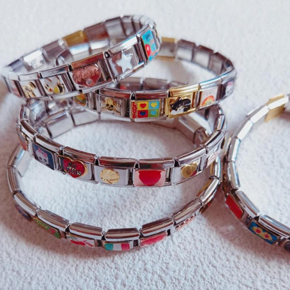 Pulsera de Charms Italiana - Pulsera Sorpresa con 18 Charms