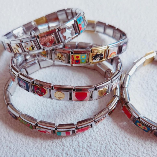 Pulsera de Charms Italiana - Pulsera Sorpresa con 18 Charms
