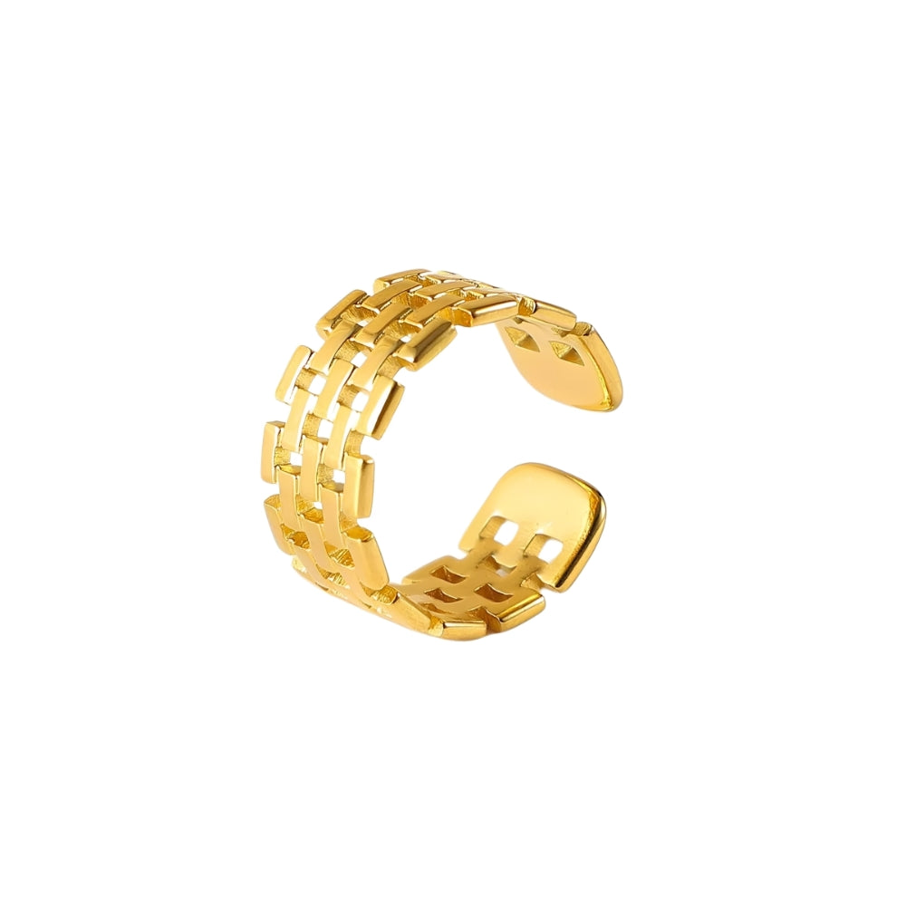 Aileen – Anillo Banda Dorada Elegante