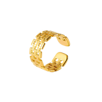 Aileen – Anillo Banda Dorada Elegante