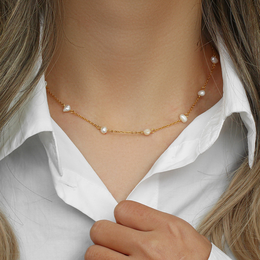 Cadena de perlas de oro - Cadena diaria