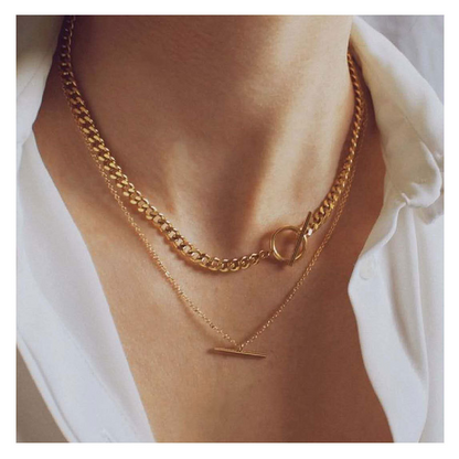Doble cadena - Cadena cubana y cadena de perlas