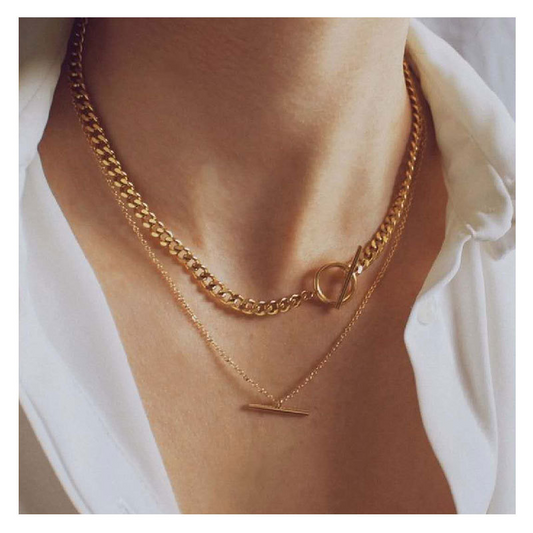 Doble cadena - Cadena cubana y cadena de perlas