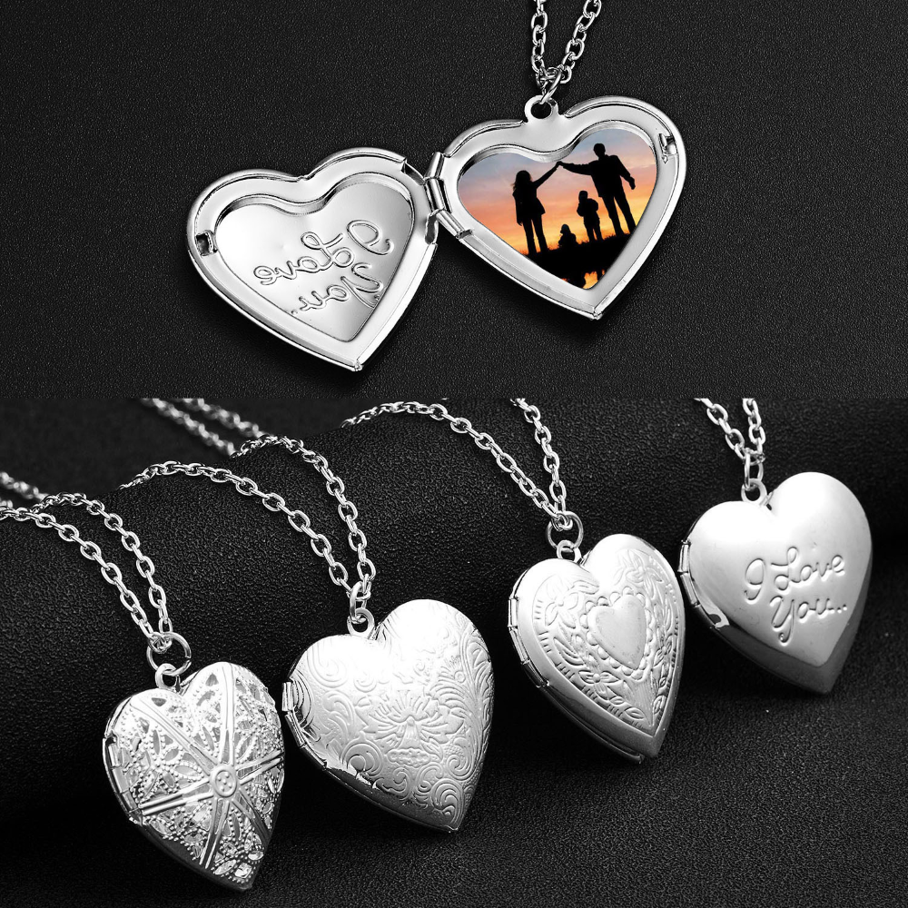Collar con medallón de corazón - Medallón antiguo