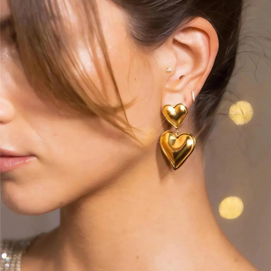 Pendientes Doble Corazón