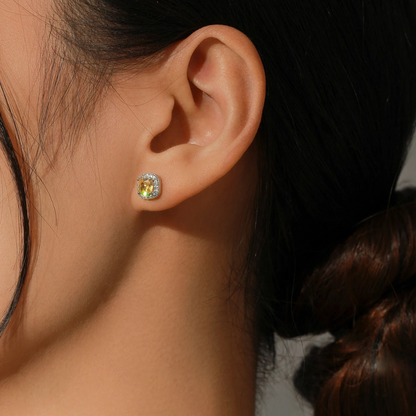 Diana – Pendientes de Brillo Amarillo