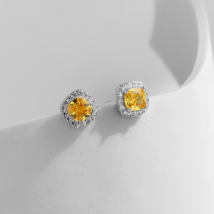 Diana – Pendientes de Brillo Amarillo