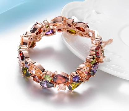 Cherilyn – Pulsera Multicolor en Oro Rosa