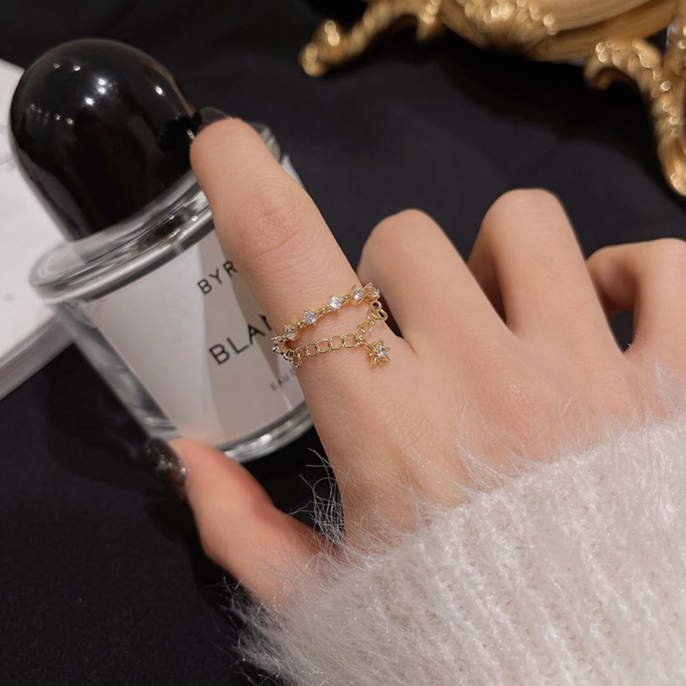 Damas Anillos Estrella Ajustables