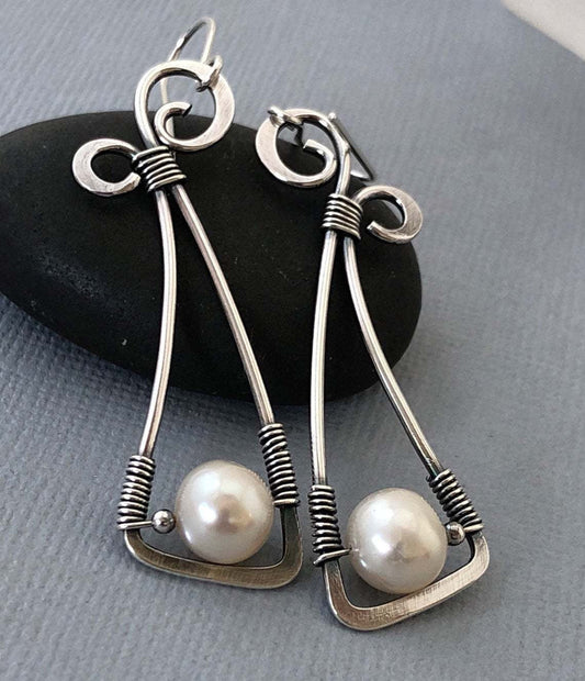 Isolde – Pendientes Vintage en Plata de Ley y Perlas