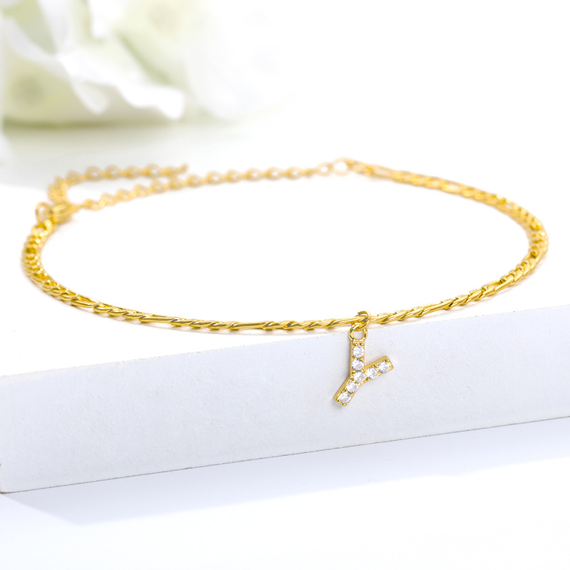 Love Initial Anklet - Pieza de tobillo con su inicial
