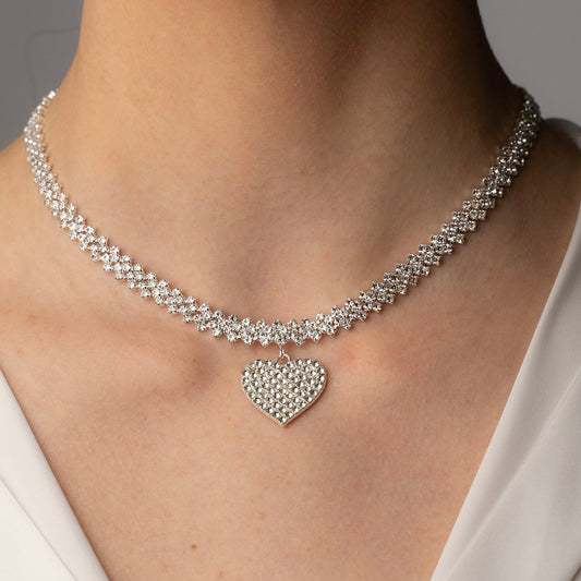 Collar de tenis doble con incrustaciones de circonia
