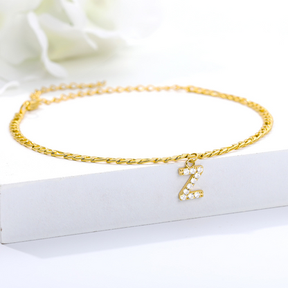 Love Initial Anklet - Pieza de tobillo con su inicial