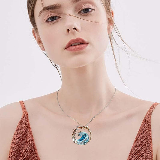 Resplandor Oceánico – Collar de Elegancia Baño de Oro