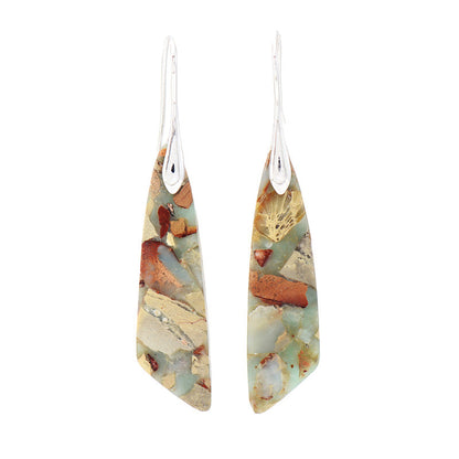 Stacey - Pendientes Vintage de Piedra Natural