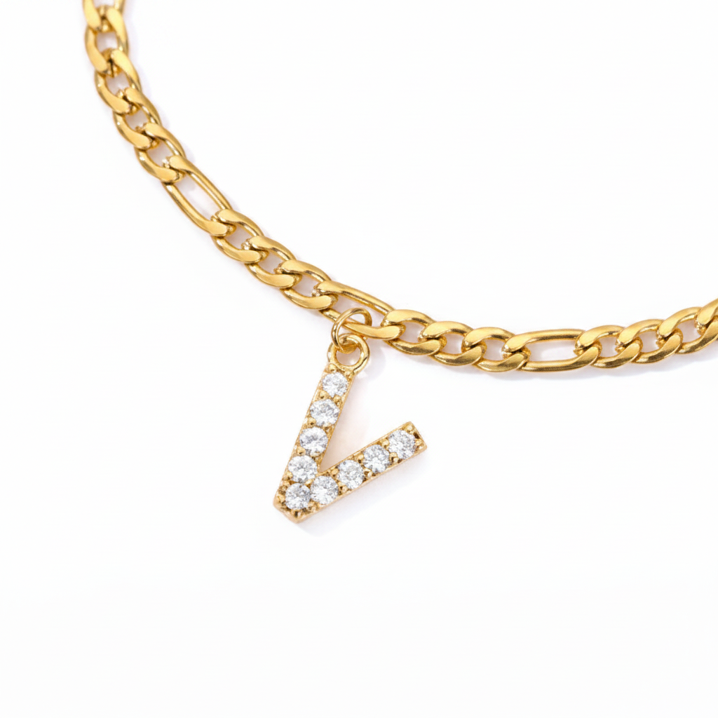 Love Initial Anklet - Pieza de tobillo con su inicial
