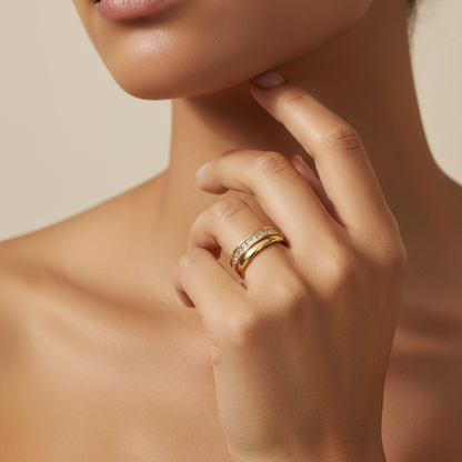 Alleria – Anillo Dorado Elegante