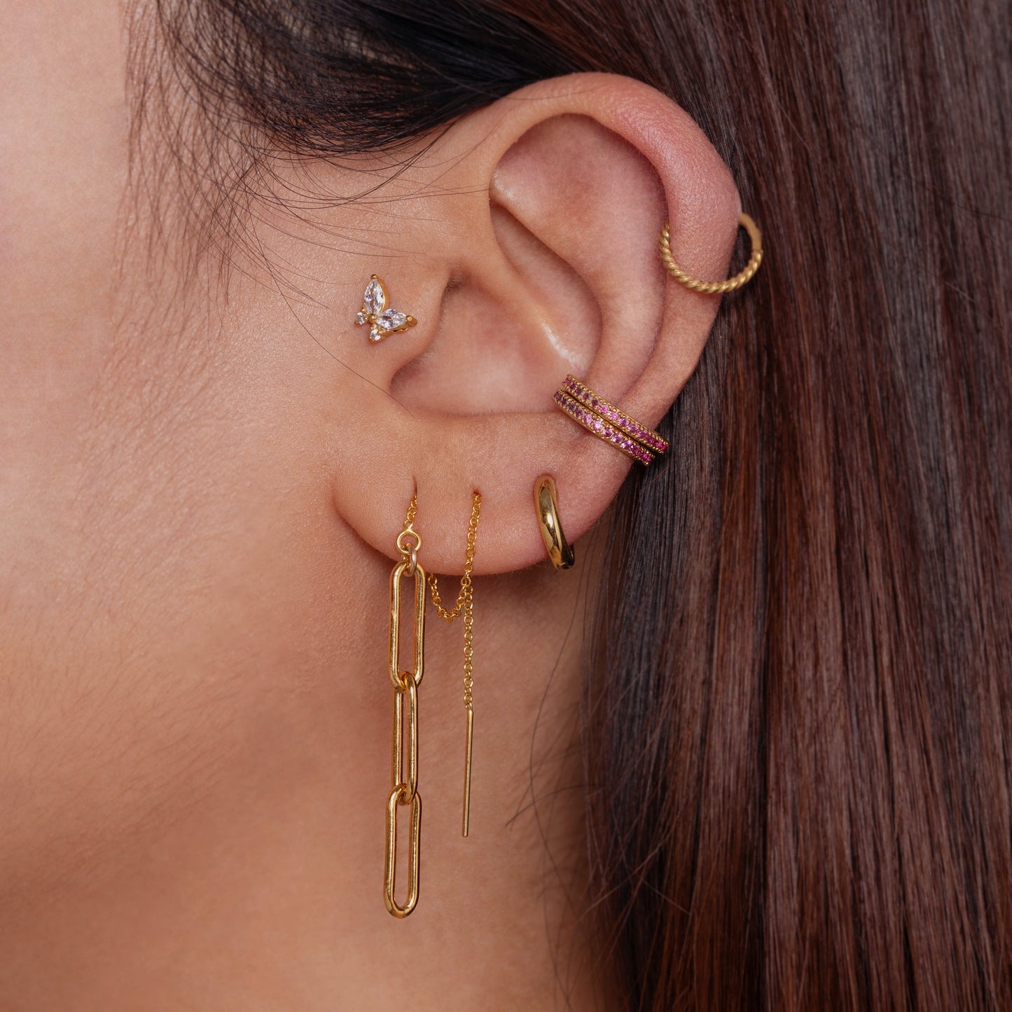 Leila - Aros de Cuerda Trenzada 8mm