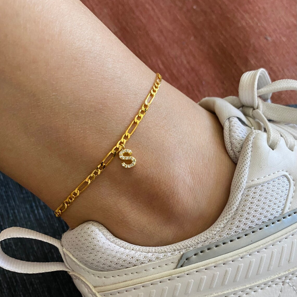 Love Initial Anklet - Pieza de tobillo con su inicial