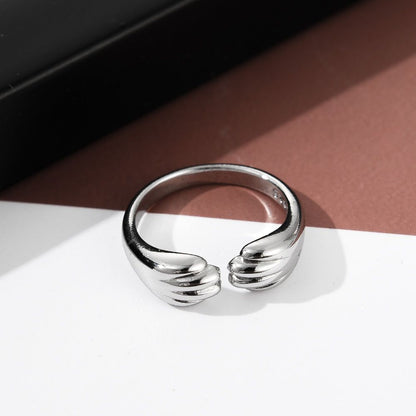 Anillo ajustable de mujer con diseño de huellas de gato
