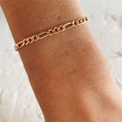 Saturn - Pulsera de cadena dorada