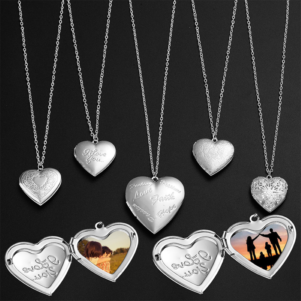 Collar con medallón de corazón - Medallón antiguo