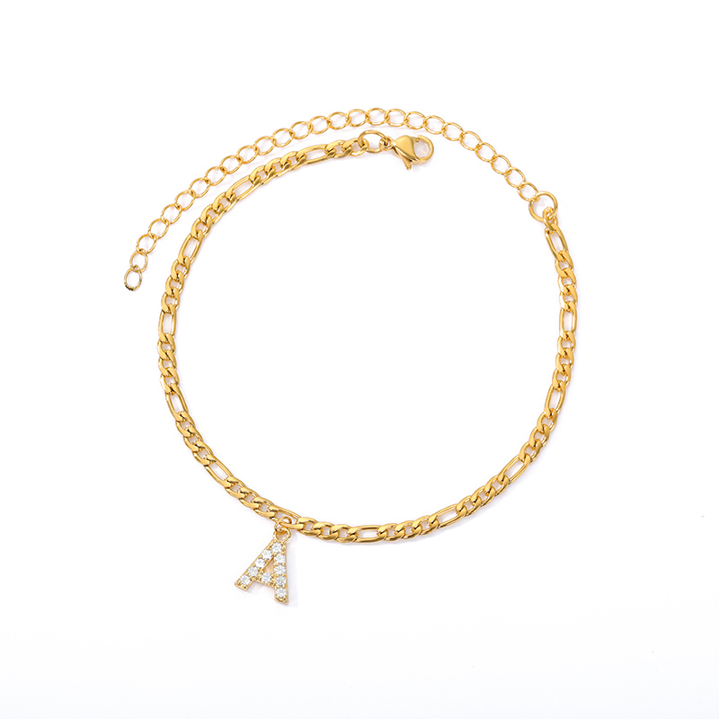 Love Initial Anklet - Pieza de tobillo con su inicial