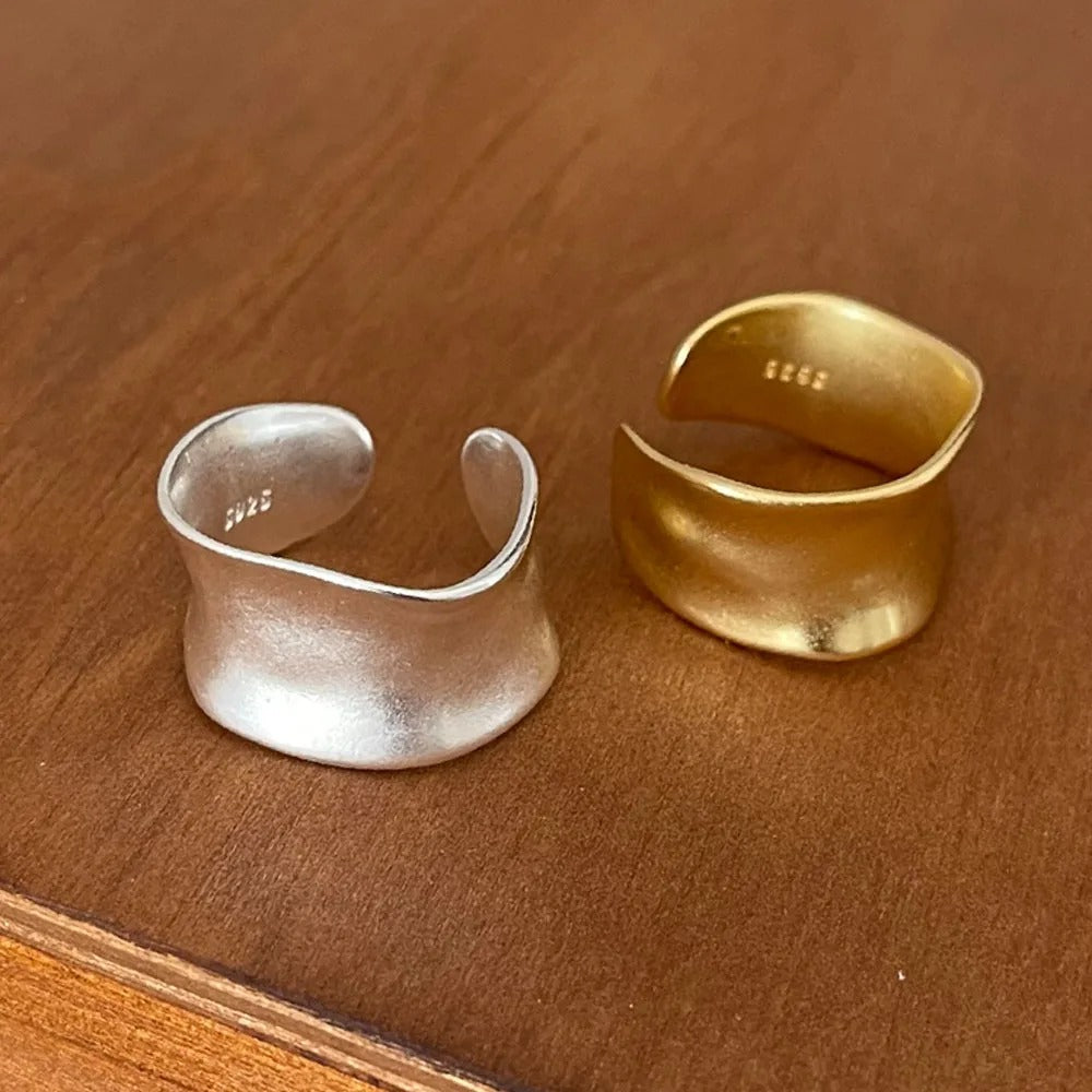 Louna – Anillos Bohemios Dorados &amp; Plateados Irregulares