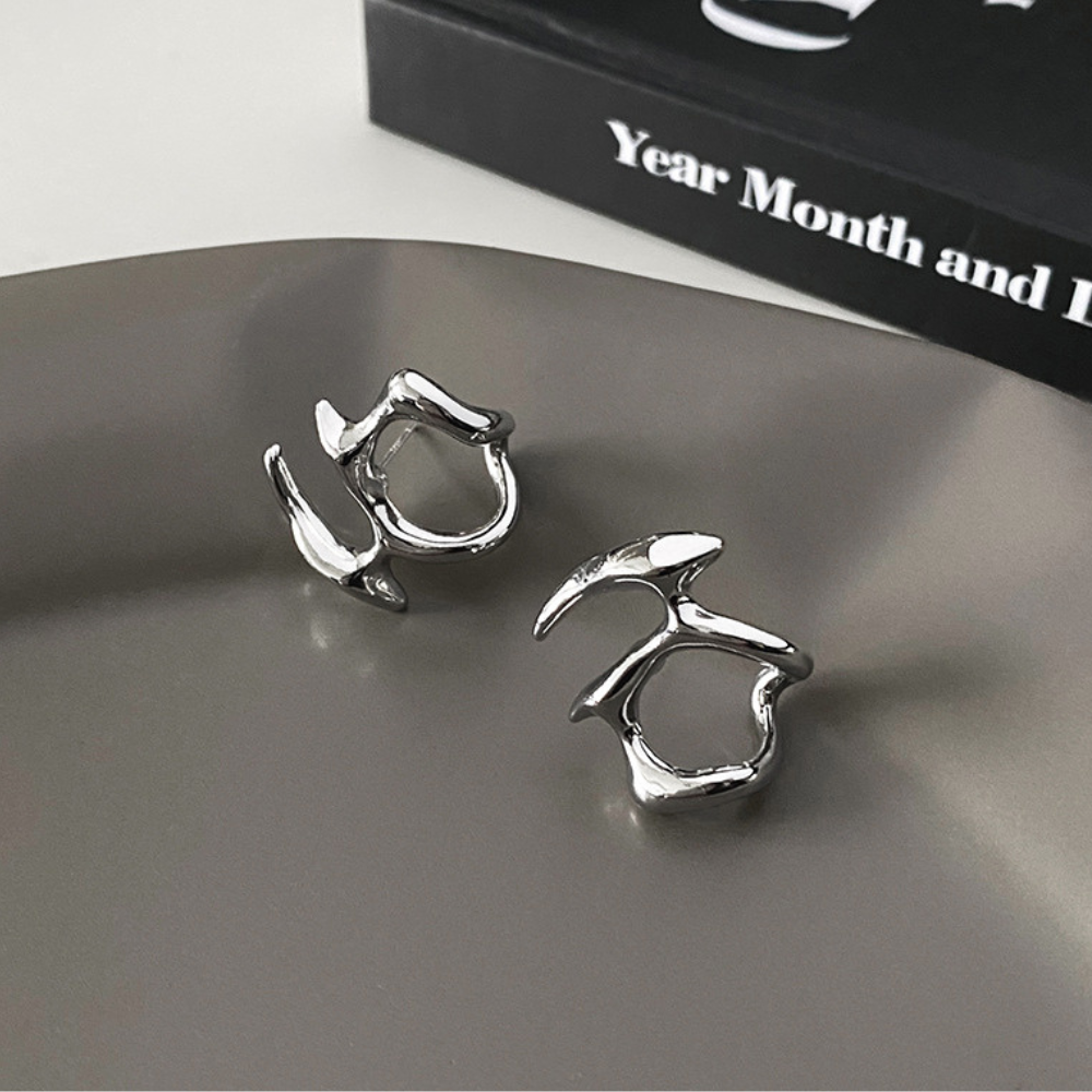 Damas Abstract Pendientes con forma irregular - Par