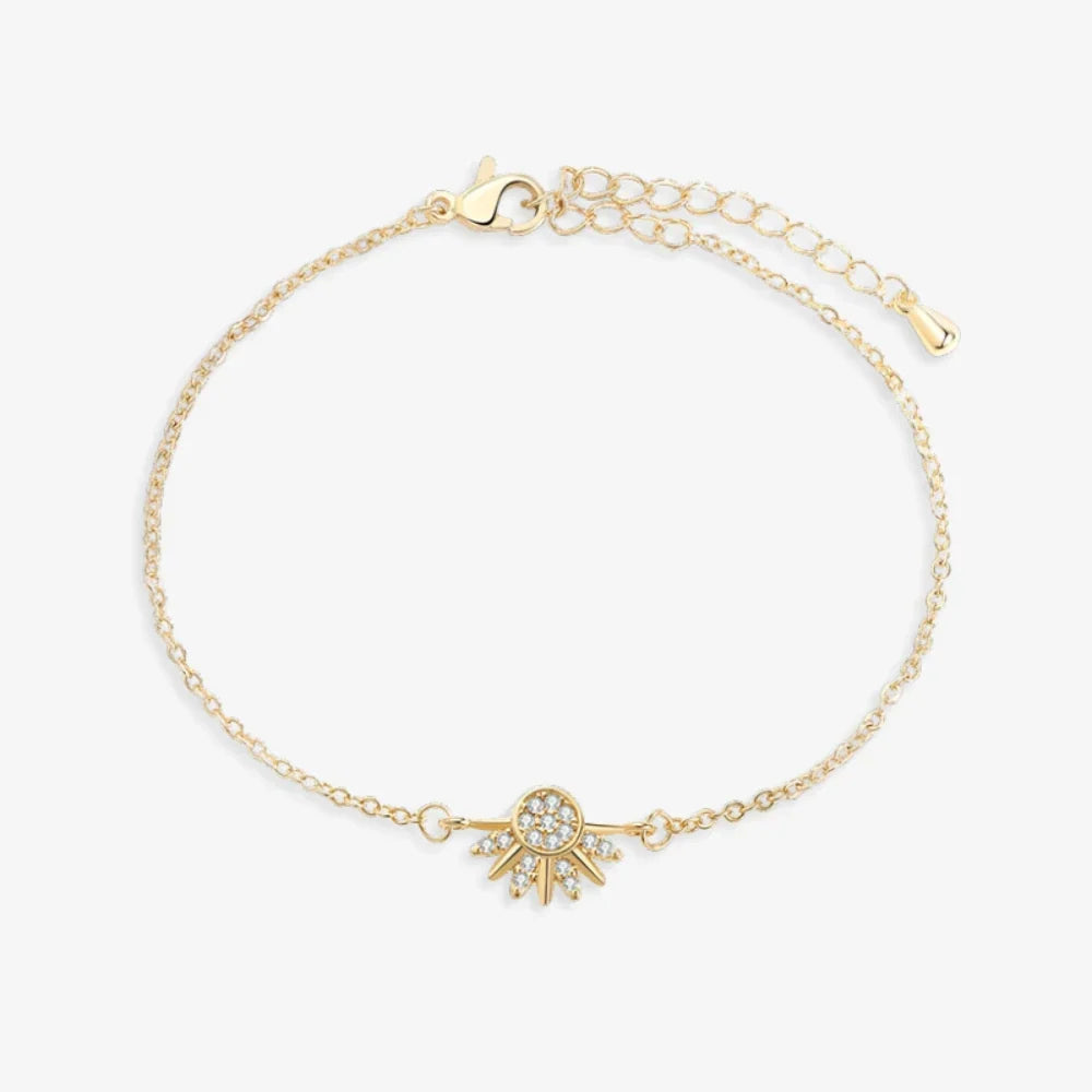 Damas 2-piezas Conjunto de Pulseras de Pareja con Motivo de Sol y Luna