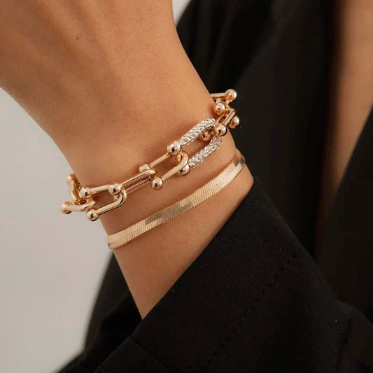 Maelys – Conjunto de Pulseras Cadena & Serpiente