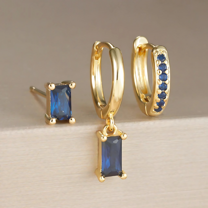 Zelina – Pendientes Rectangulares de Zirconia