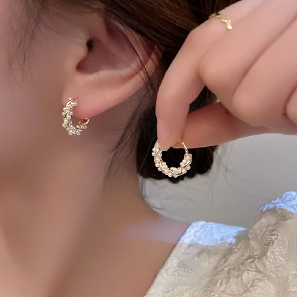 Pendientes Twisted de Mujer con Detalle de Bola - 1 Par