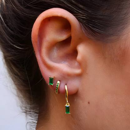 Zelina – Pendientes Rectangulares de Zirconia